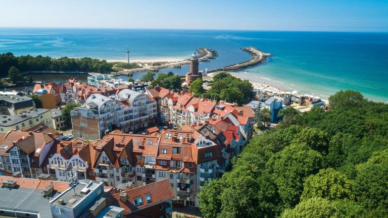 shutterstock_1497500936 Aerial view of Kolobrzeg - a beautiful city and spa on the Baltic Sea.jpg